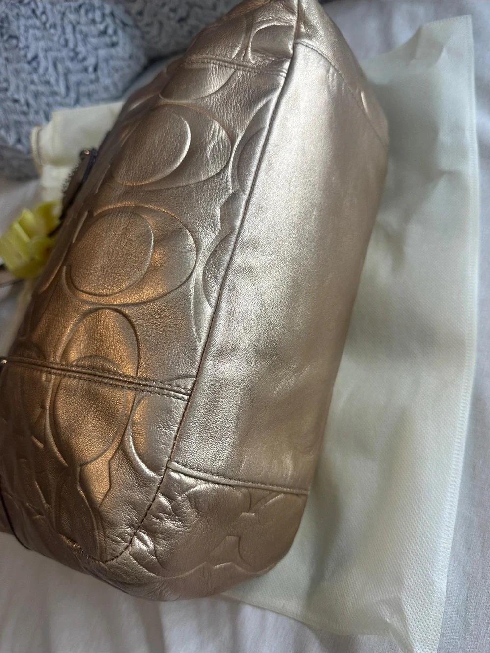 Sold—Coach Metallic Gold Signature Shoulder Bag